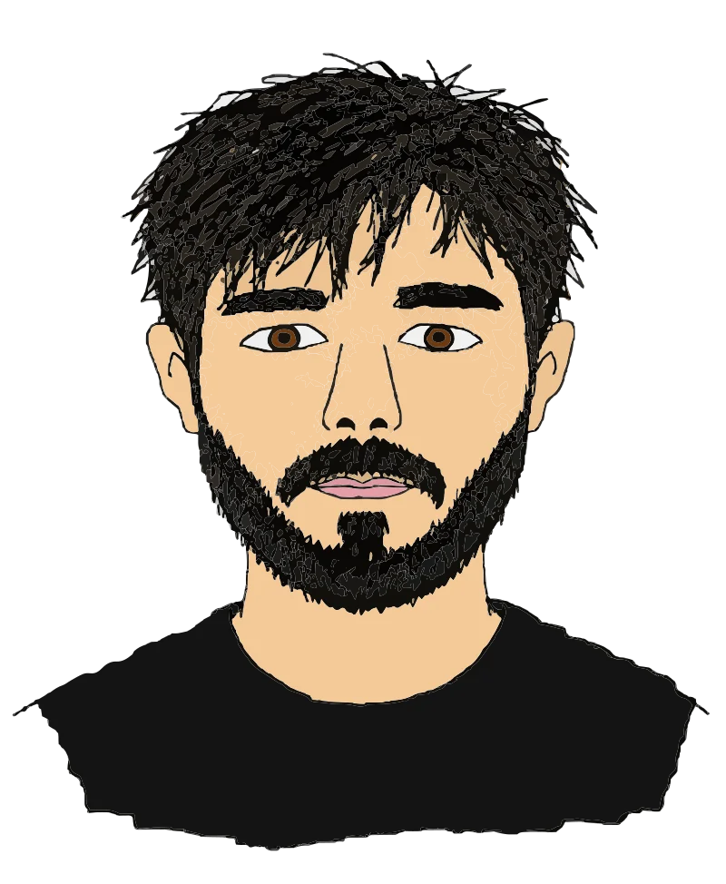 Cartoon portrait of Abdulla AlBassam